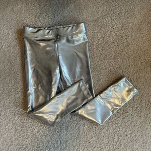 JCrew 4T fun silver metallic pants.